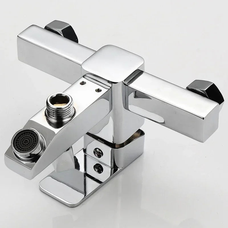 Wall Mounted Shower Faucet Bathroom Bathtub Faucet Household Shower Set Hot and Cold Mixing Valve Toilet Shower Accessories